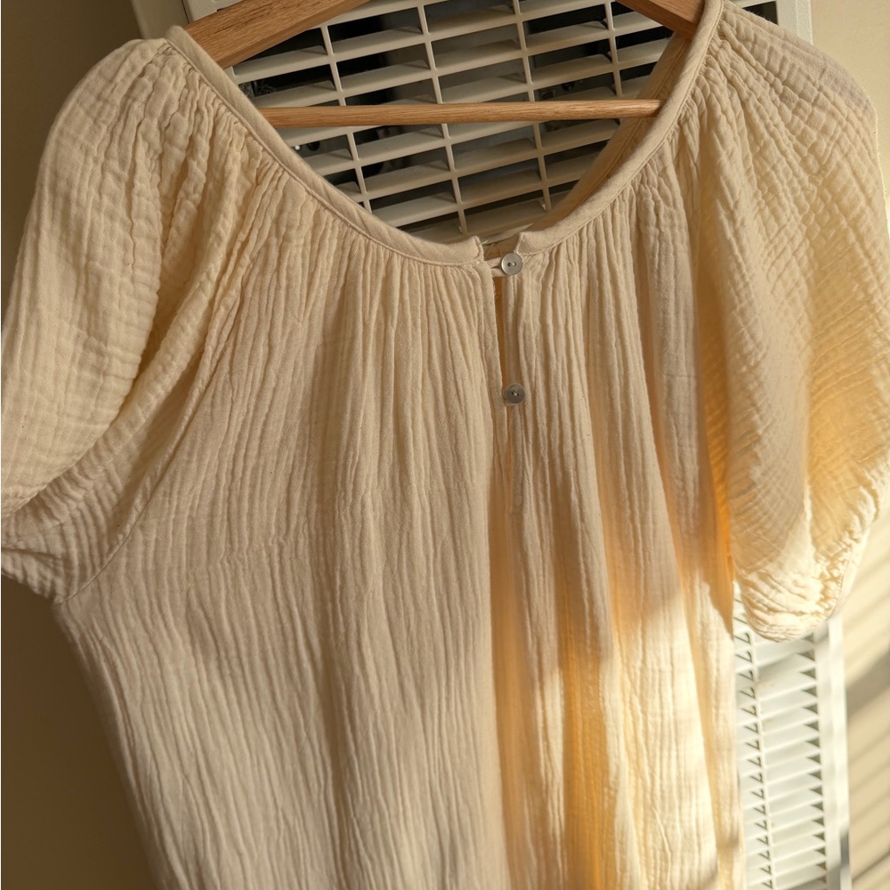 Honest Cotton June Elegant Cream Maxi Dress - Picture 2 of 7